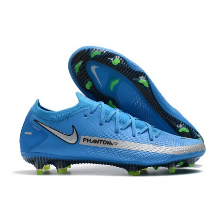 Crampon Nouveaux Nike Phantom GT Elite FG Bleu Argent