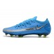 Crampon Nouveaux Nike Phantom GT Elite FG Bleu Argent