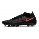 Nike Crampons Phantom GT Elite AG-Pro Noir Rouge Chili Gris fumee