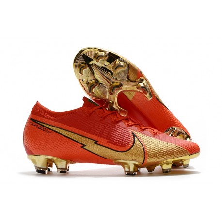 Crampon Nike Mercurial Vapor 13 Elite FG CR100 Rojo Oro