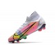 Nike Mercurial Superfly 8 Elite FG Crampons Blanc Multicolore