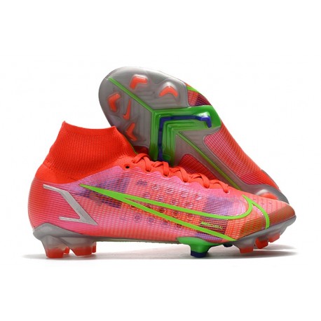 Nike Mercurial Superfly 8 Elite FG Crampons Rubis Argent Metallique