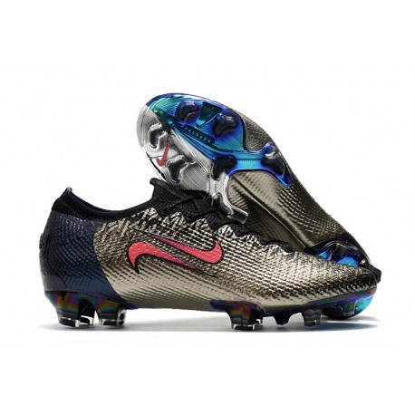 Crampon Nike Mercurial Vapor 13 Elite FG Plata Rojo