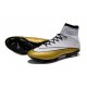 Meilleure Chaussures Nouveau Ronaldo 501 Nike Mercurial Superfly FG Blanc Or 