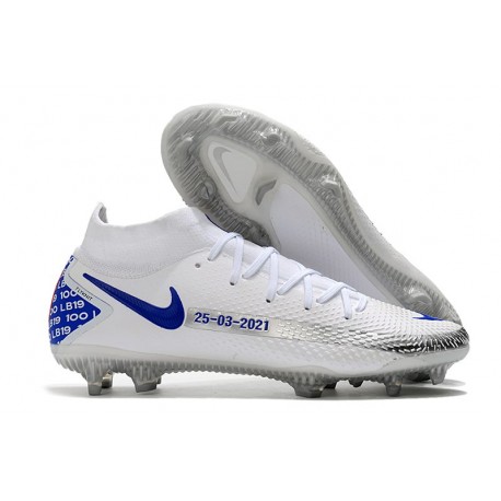 Nike Phantom GT Elite DF FG Homme Blanc Bleu