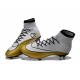 Meilleure Chaussures Nouveau Ronaldo 501 Nike Mercurial Superfly FG Blanc Or 