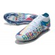 Nike Phantom GT Elite DF 3D FG Homme Blanc Bleu Rose Jaune