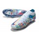 Nike Phantom GT Elite DF 3D FG Homme Blanc Bleu Rose Jaune