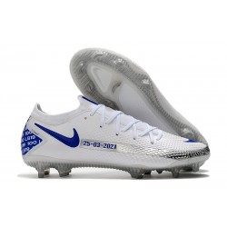 Crampon Nouveaux Nike Phantom GT Elite FG Blanc Bleu