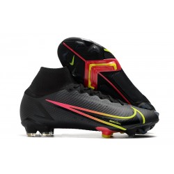 Nike Mercurial Superfly 8 Elite FG Black x Prism - Noir Jaune Rouge