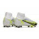 Nike Mercurial Superfly 8 Elite FG Blanc Noir Métallique Argent Volt