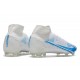 Nike Mercurial Superfly 8 Elite FG Crampons Blanc Bleu