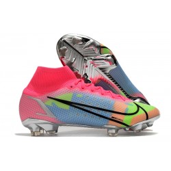 Nike Mercurial Superfly 8 Elite FG Crampons Rose Bleu Vert