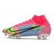 Nike Mercurial Superfly 8 Elite FG Crampons Rose Bleu Vert