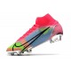 Nike Mercurial Superfly 8 Elite FG Crampons Rose Bleu Vert