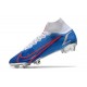 Nike Mercurial Superfly 8 Elite FG Crampons Bleu Blanc Rouge