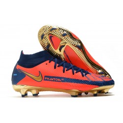 Nouvel Nike Phantom GT Elite DF FG Orange Or Bleu