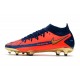 Nouvel Nike Phantom GT Elite DF FG Orange Or Bleu