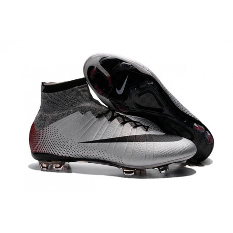 Meilleure Chaussures Nouveau Nike Mercurial Superfly CR7 Quinhentos Gris Rouge