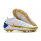 Nouvel Nike Phantom GT Elite DF FG Blanc Or Bleu