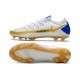 Nike Chaussure Phantom GT Elite FG Blanc Bleu Or