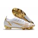 Nike Mercurial Vapor 14 Elite FG Chaussures Blanc Or