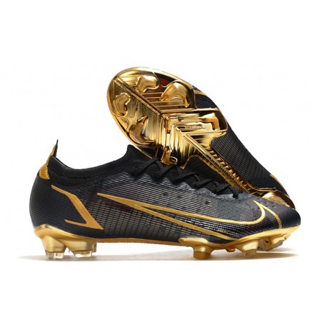 Nike Mercurial Vapor 14 Elite FG Chaussures Noir Or