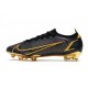 Nike Mercurial Vapor 14 Elite FG Chaussures Noir Or