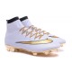 Nouvelles 2016 Nike Mercurial Superfly FG ACC Crampons Football Blanc Or