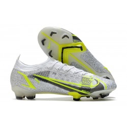 Nike Mercurial Vapor XIV Elite FG Blanc Noir Métallique Argent Volt