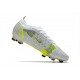 Nike Mercurial Vapor XIV Elite FG Blanc Noir Métallique Argent Volt