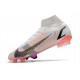 Nike Mercurial Superfly VIII Elite FG Blanc Noir Carmin Rose