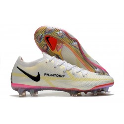 Crampon Nike Phantom GT2 Elite FG Blanc Noir Carmin Rose