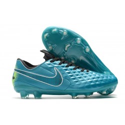 Chaussure Nike Tiempo Legend 8 Elite FG ACC Aquamarine Blanc Vert Citron