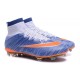 Nouvelles 2016 Nike Mercurial Superfly FG ACC Crampons Football Bleu Orange