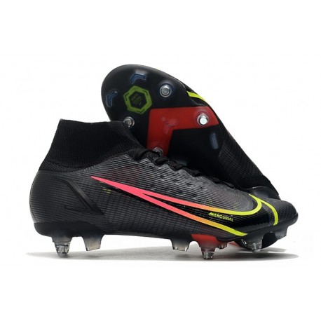 Nike Mercurial Superfly 8 Elite SG-Pro AC Black x Prism - Noir Jaune Rouge