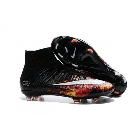 Nouvelles 2016 Nike Mercurial Superfly FG ACC Crampons Football Noir Rouge Blanc