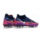 Nike Phantom GT2 Elite DF FG Bleu Marine Blanc Violet