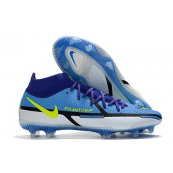 Nike Phantom GT2 Elite DF FG Sapphire Volt Gris Brouillard Bleu