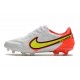 Chaussures Nike Tiempo Legend 9 Elite FG Blanc Volt Carmin