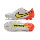 Chaussures Nike Tiempo Legend 9 Elite FG Blanc Volt Carmin