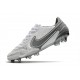 Chaussures Nike Tiempo Legend 9 Elite FG Blanc Gris