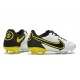 Chaussures Nike Tiempo Legend 9 Elite FG Blanc Gris Foncé Noir Jaune Strike