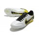 Chaussures Nike Tiempo Legend 9 Elite FG Blanc Gris Foncé Noir Jaune Strike