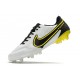 Chaussures Nike Tiempo Legend 9 Elite FG Blanc Gris Foncé Noir Jaune Strike